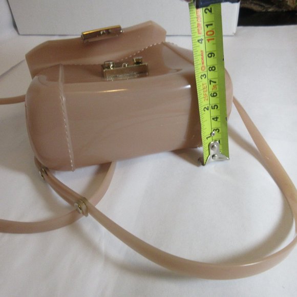 Furla Women's Nude Elegant Beige Candy Bon Bon Mini Bag Made in Italy - Picture 10 of 12